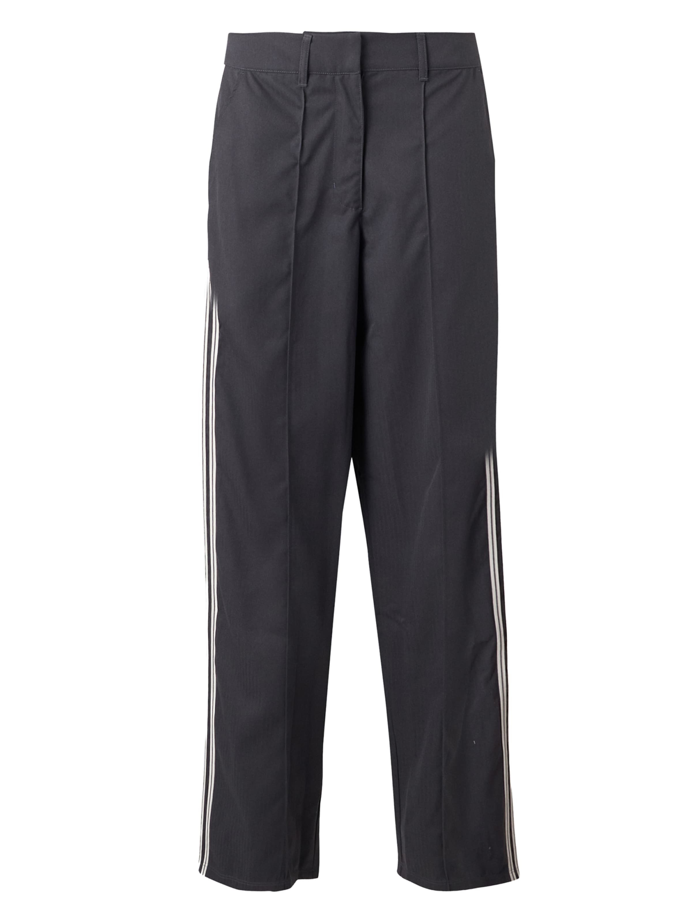 Largi Pantaloni cu dungă 'FB' de la ADIDAS ORIGINALS pe negru: față