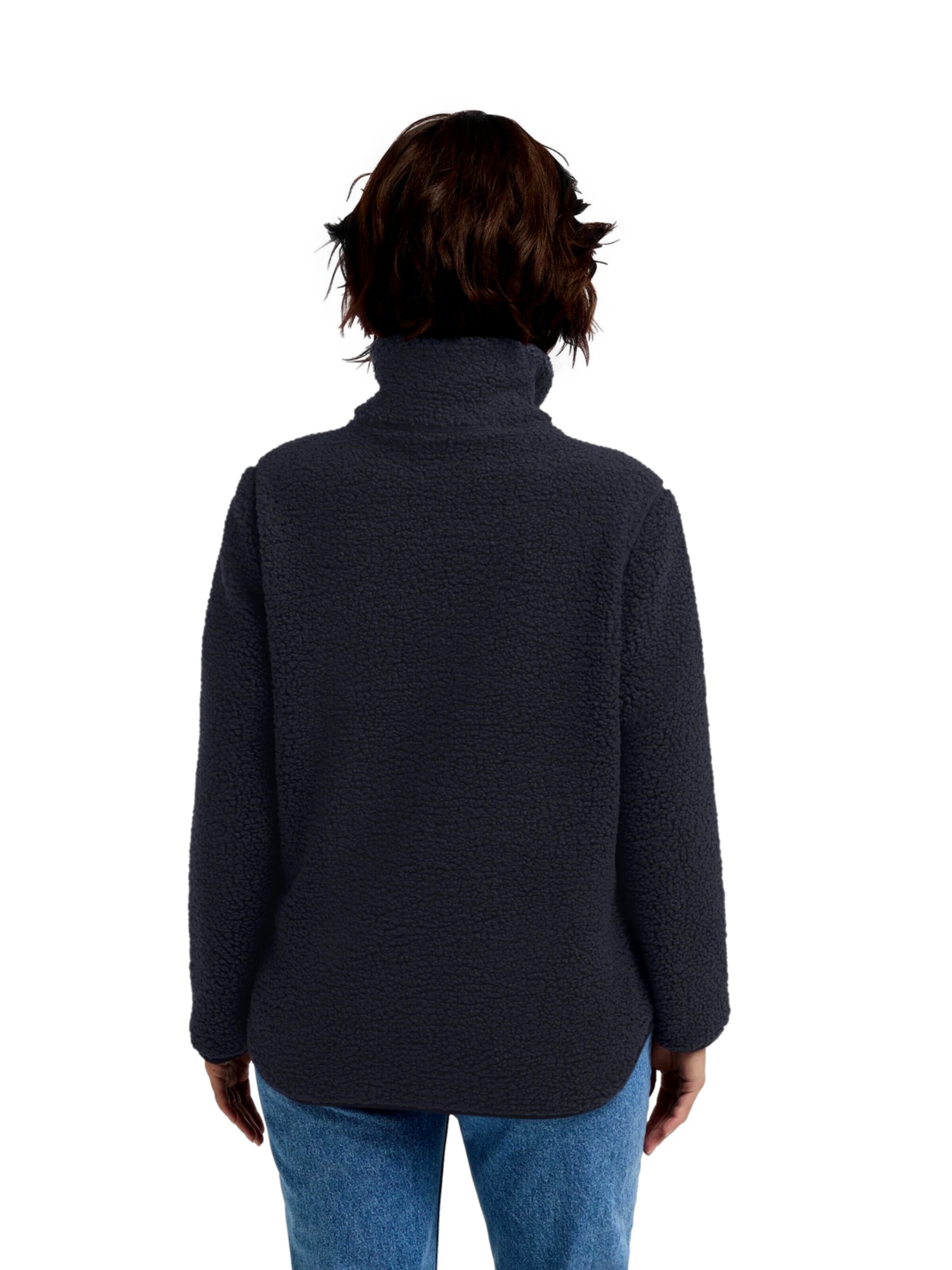 JACK WOLFSKIN Athletic fleece jacket 'High Curl' in Blue