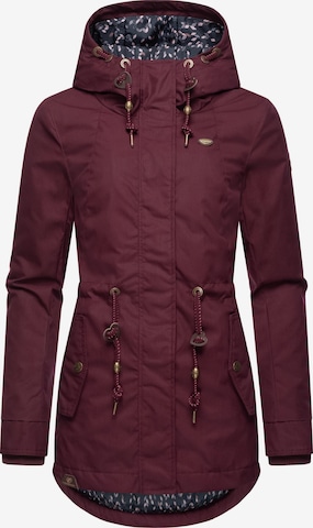 Ragwear Winter Jacket 'Monadis' in Red: front