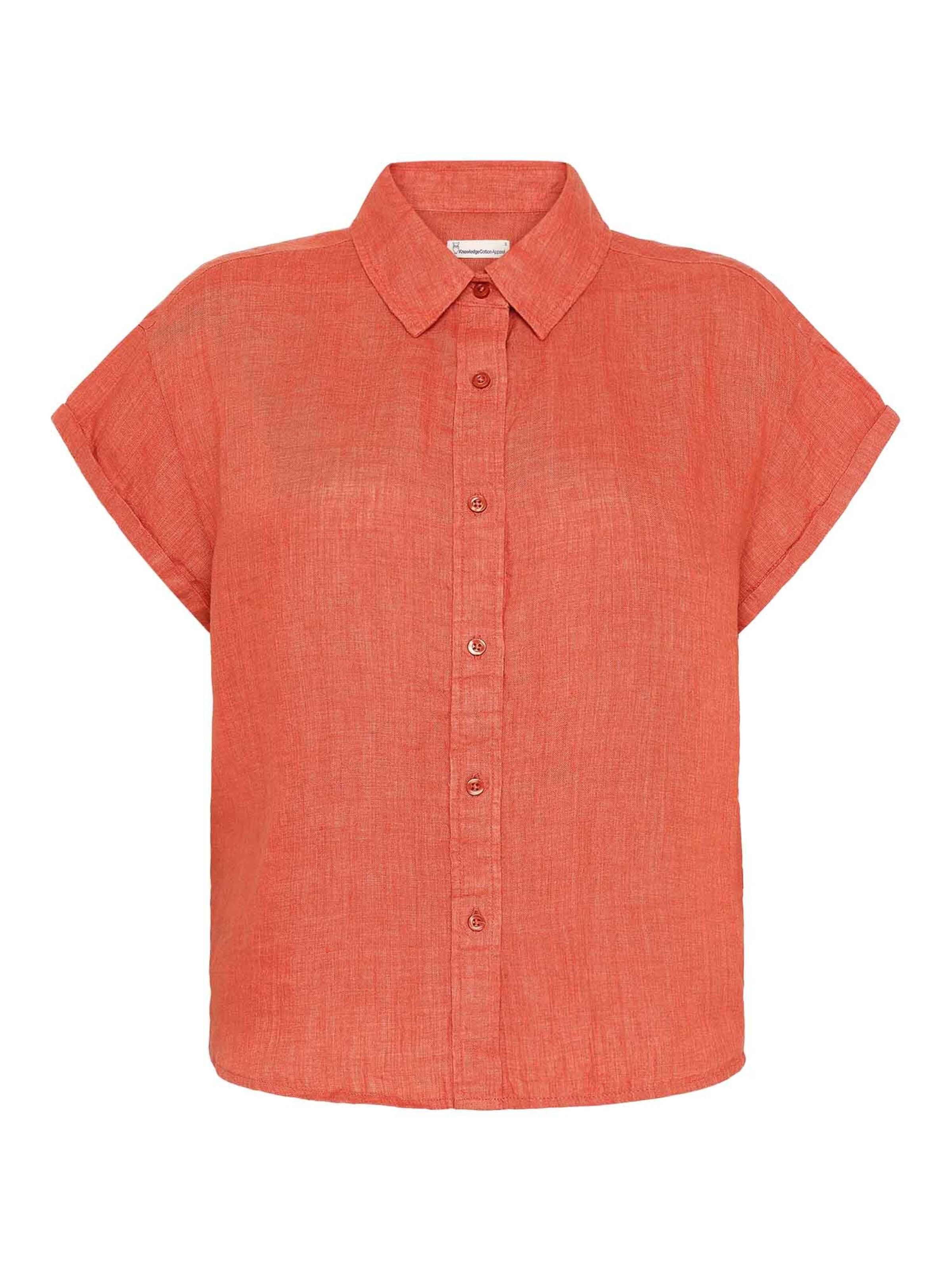 KnowledgeCotton Apparel Bluse 'Aster' in Orange: Vorderseite