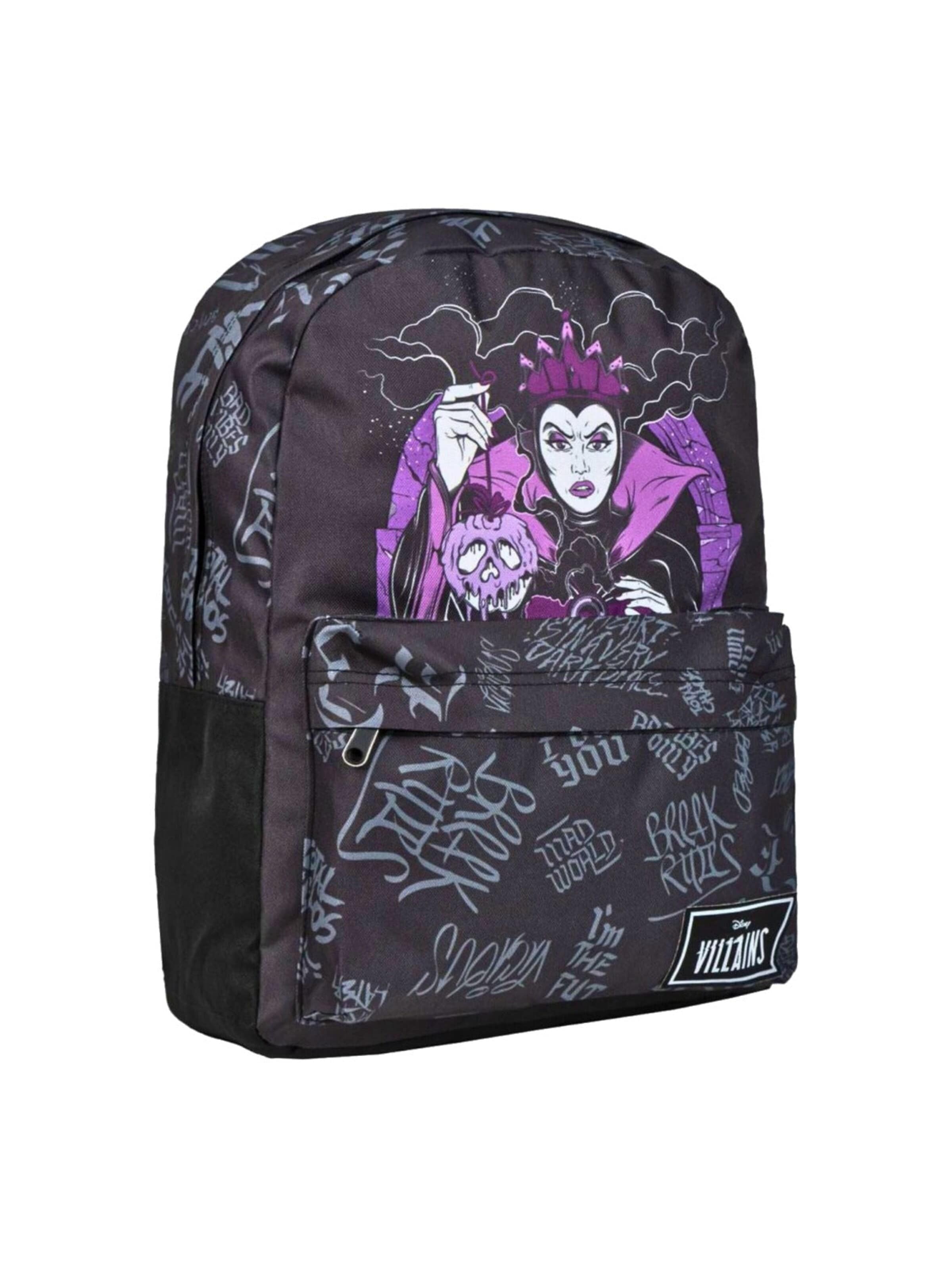 DISNEY Backpack 'Disney Villains Sneeuwwitje Rugzak Bad Vibes Only Hoogte 42cm' in Purple: front