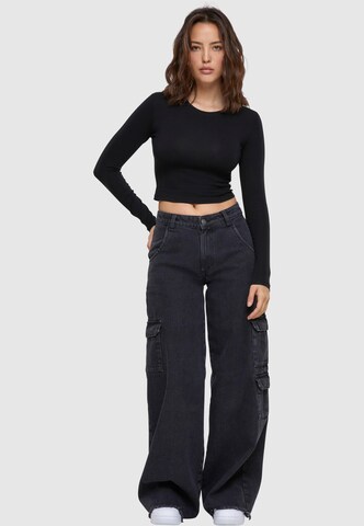 Urban Classics Wide leg Jeans i svart