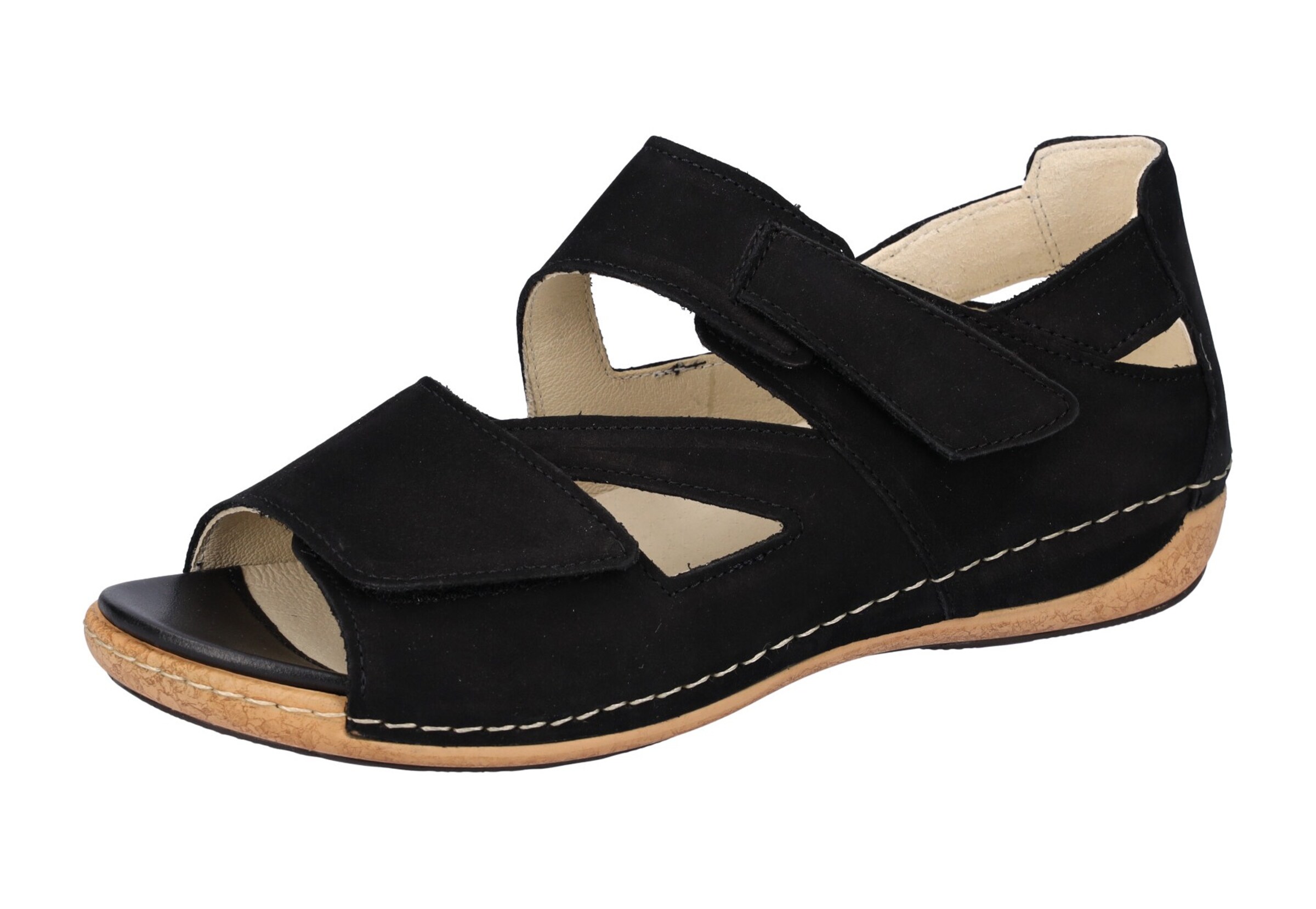 WALDLÄUFER Sandale 'Heliett' in Schwarz: Vorderseite