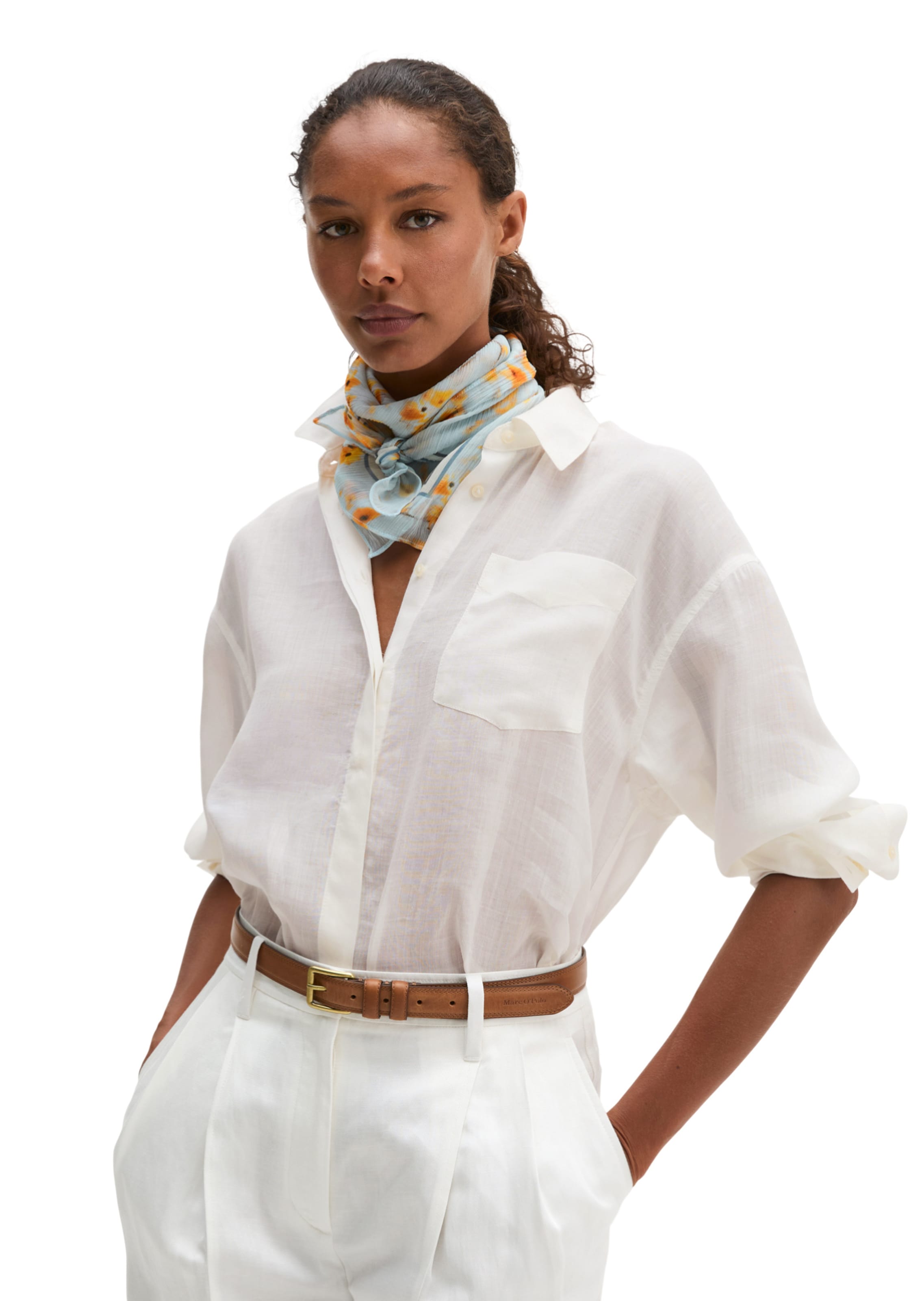 Marc O'Polo Scarf in Blue: front