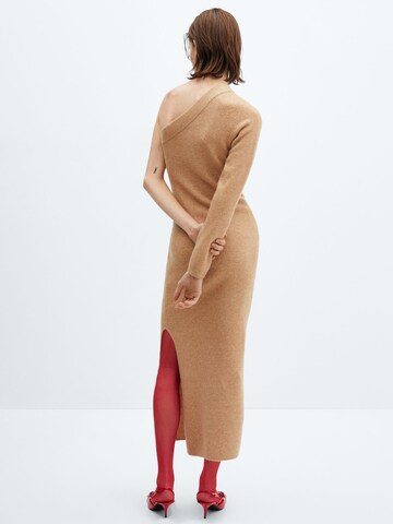 MANGO Knit dress 'Nivela' in Brown