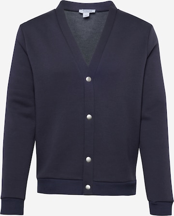 BURTON MENSWEAR LONDON Knit Cardigan in Blue: front