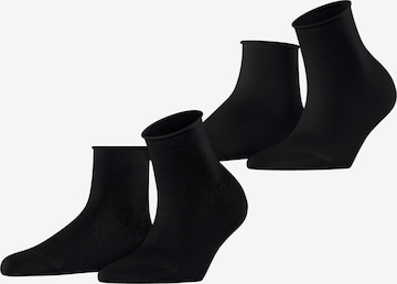 ESPRIT Socken 'Lacy Flowers 2-Pack' in Schwarz: Vorderseite
