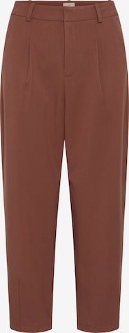 Effilé Pantalon à pince 'KAMerle' Kaffe en marron : devant