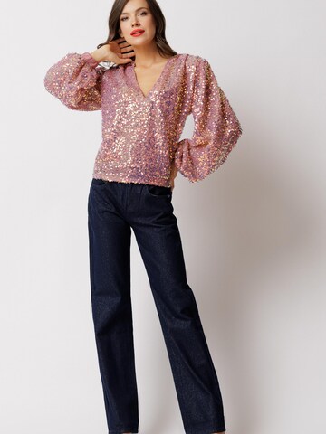 Couture de Marie - Blusa 'SOLÈNE' en rosa: frente