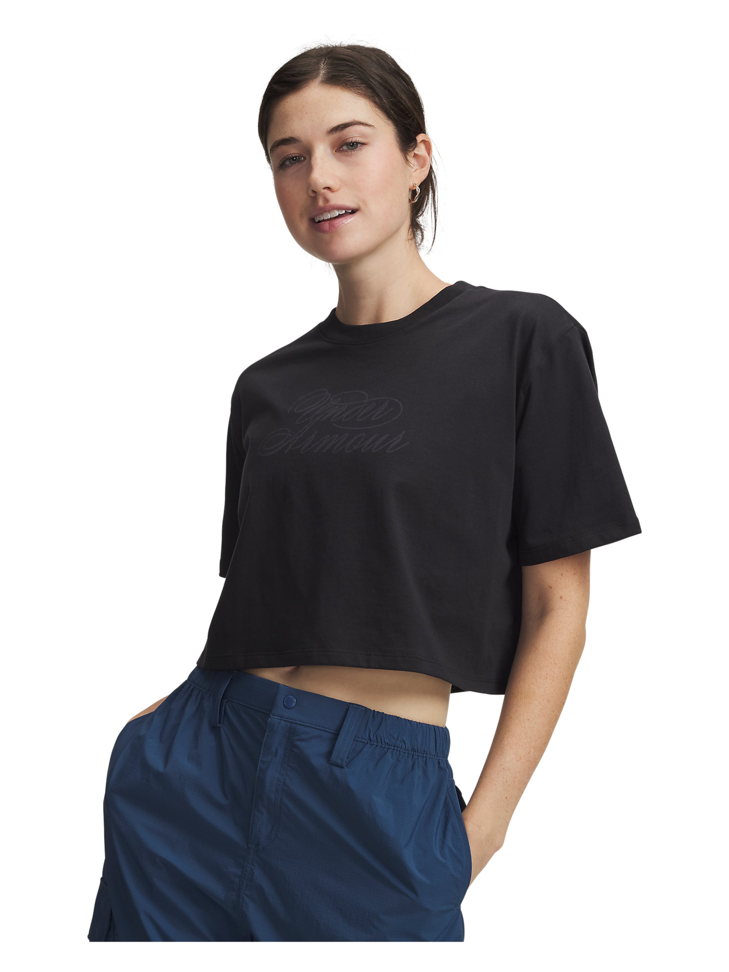 UNDER ARMOUR Shirt in Zwart: voorkant