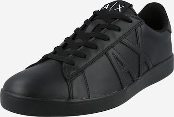 ARMANI EXCHANGE Platform trainers in Black: front