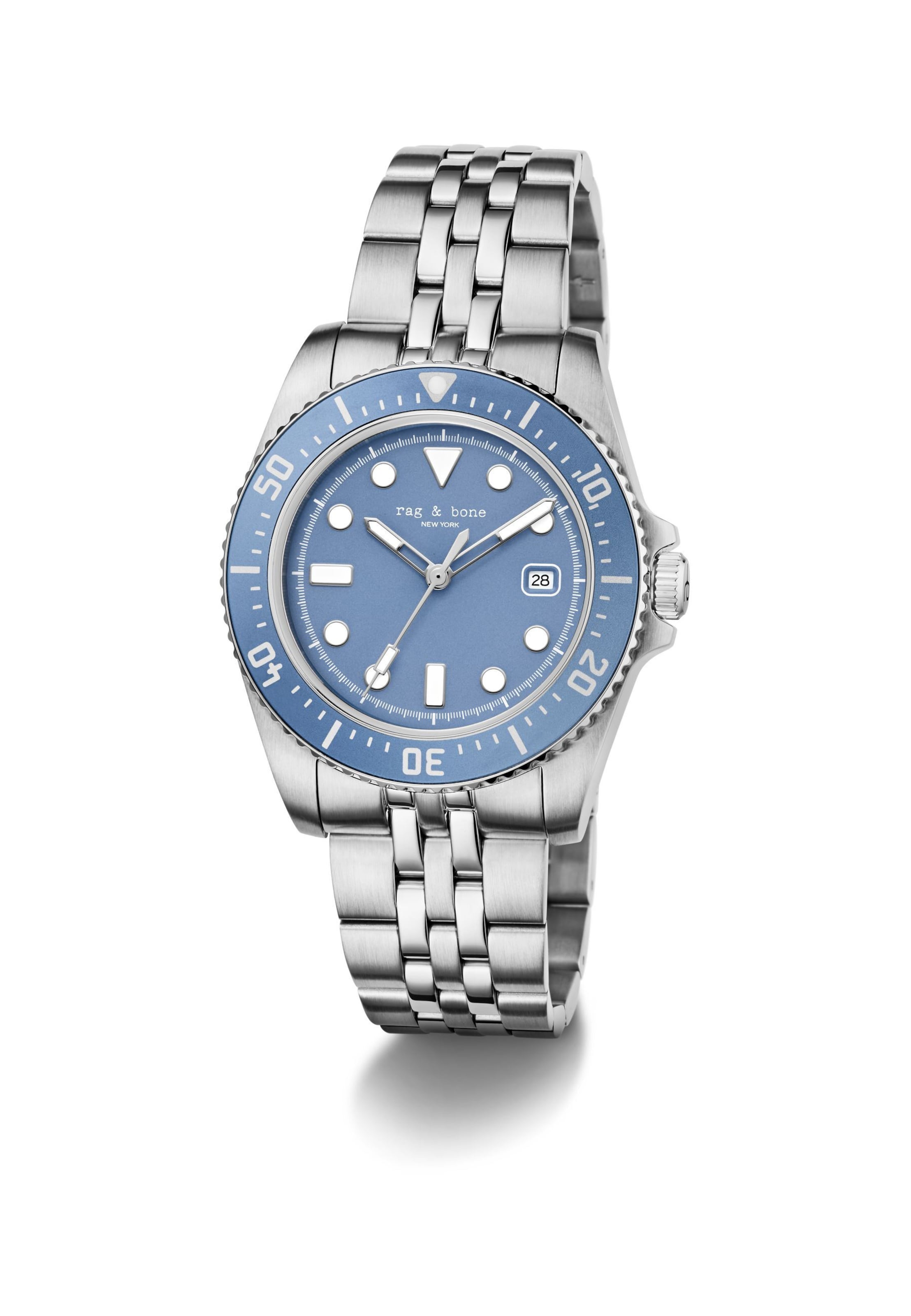 Montre à affichage analogique ' Rowan Date ' rag & bone en argent