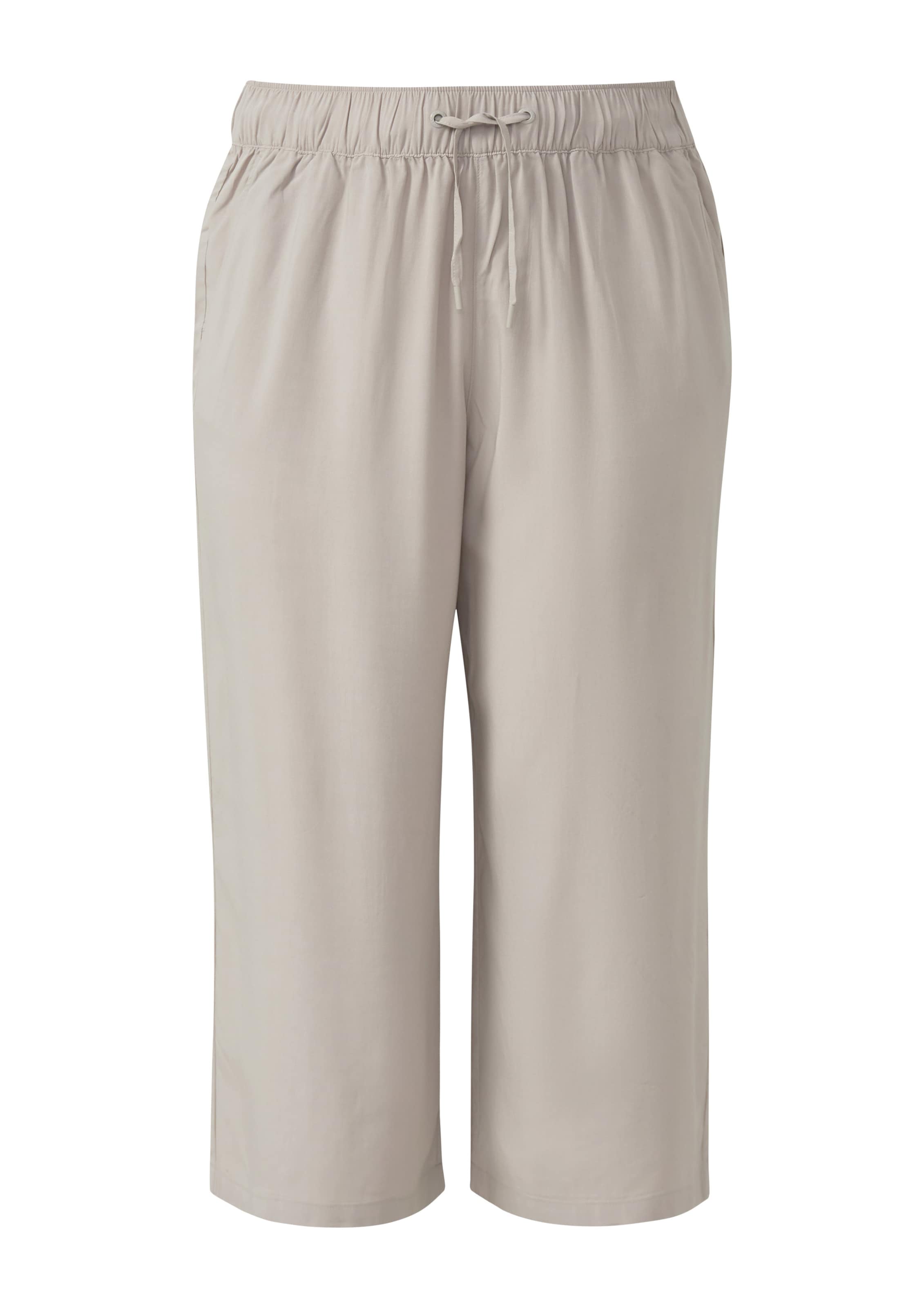 Wide Leg Pantalon QS en beige : devant