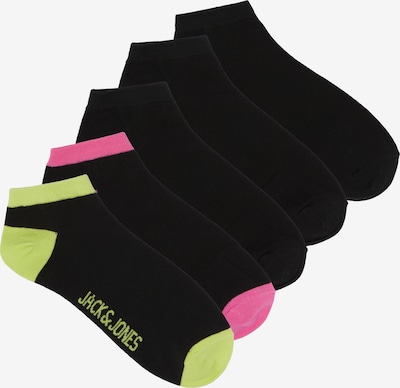 JACK & JONES Chaussettes 'CONTRA' en vert clair / pitaya / noir, Vue avec produit