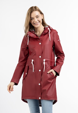 DreiMaster Maritim Raincoat in Red: front