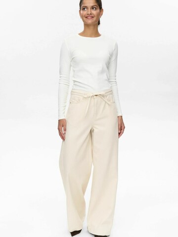 Wide Leg Jean 'NUBROOKLYN SOLID' NÜMPH en beige