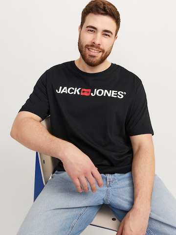 Jack & Jones Plus T-Shirt 'JJECorp' in Schwarz