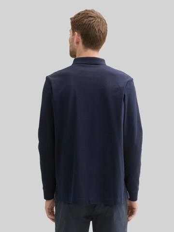 TOM TAILOR Shirt 'Tom Tailor Basic Polo LS Sky Captain Blue 1043278 10668'‌‌‌ in Blau