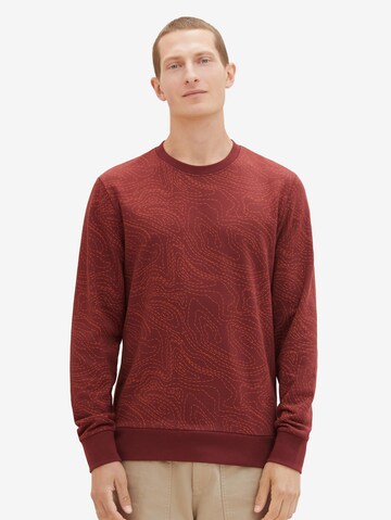 TOM TAILORSweater majica - crvena boja: prednji dio