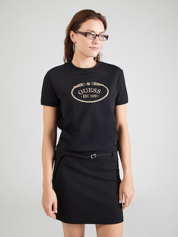 GUESS - Camiseta 'ROSALBA' en negro: frente