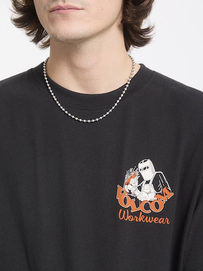 Volcom T-Shirt 'Always Grinding' in XS in orange / schwarz / weiß, Produktansicht