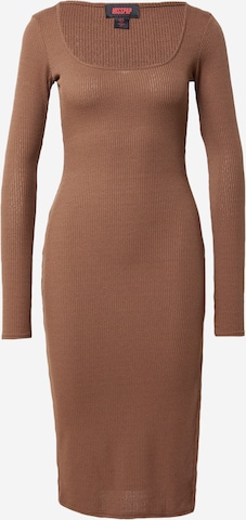 Misspap Dress in Brown: front