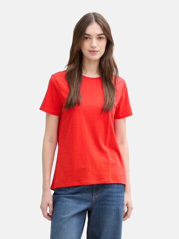 T-shirt TOM TAILOR DENIM en rouge : devant