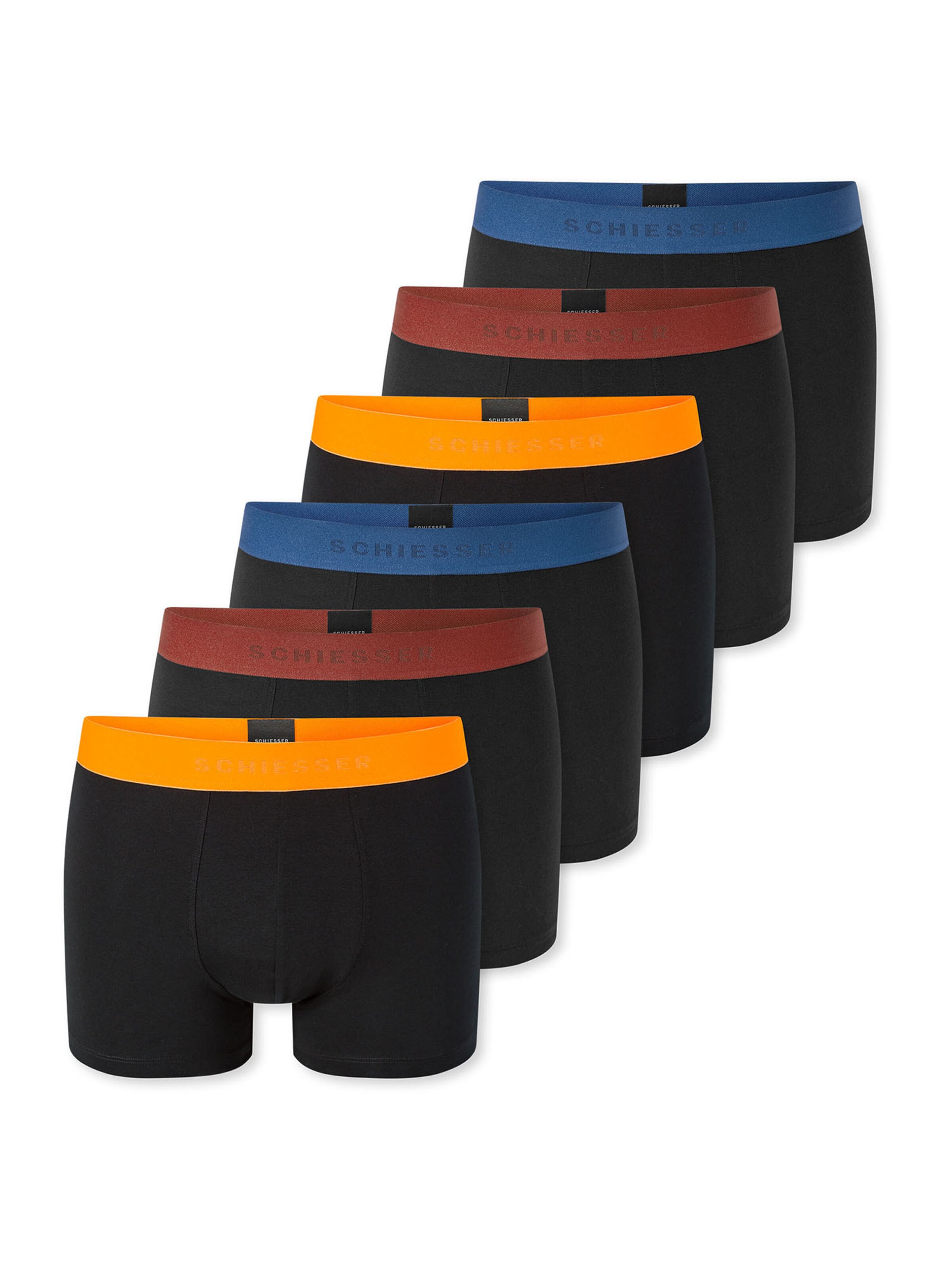 SCHIESSER Boxershorts ' 95/5 ' in Zwart: voorkant