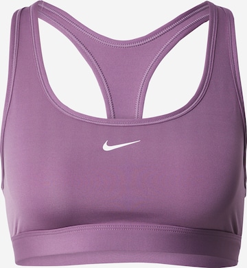 NIKESportski grudnjak 'Swoosh' - ljubičasta boja: prednji dio