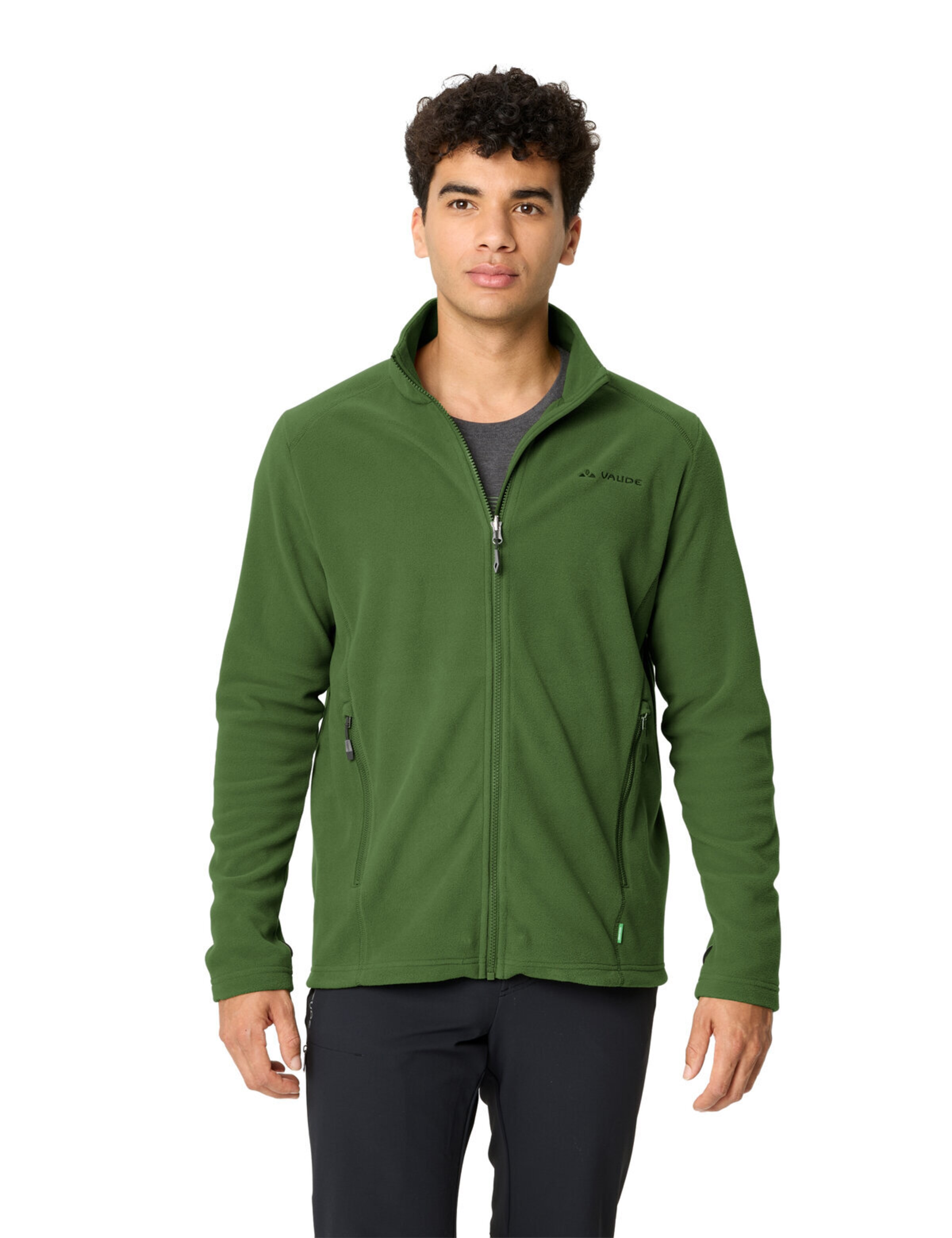 VAUDE Athletic fleece jacket 'Rosemoor II' in Green: front