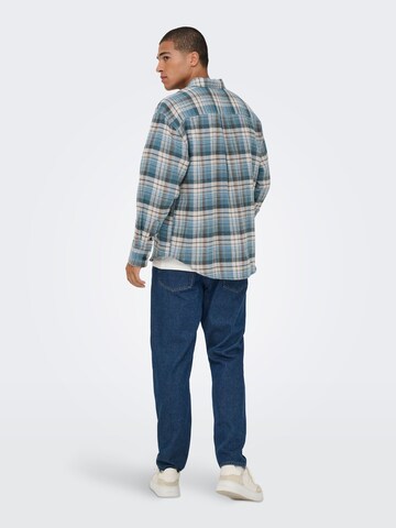 Only & Sons Comfort Fit Skjorte 'ONSJack' i blå