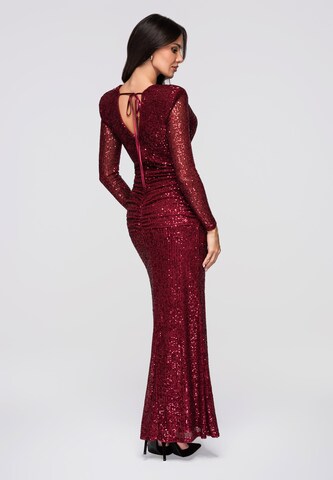 Robe de soirée Ombre en rouge