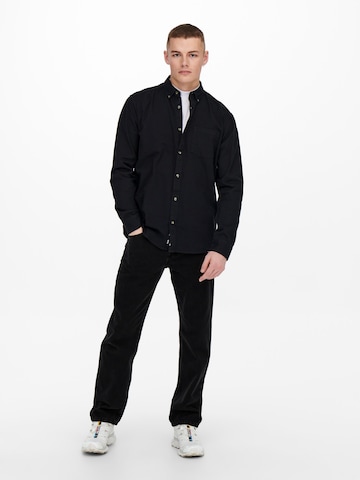 Only & Sons Regular Jeans 'Weft' in Black