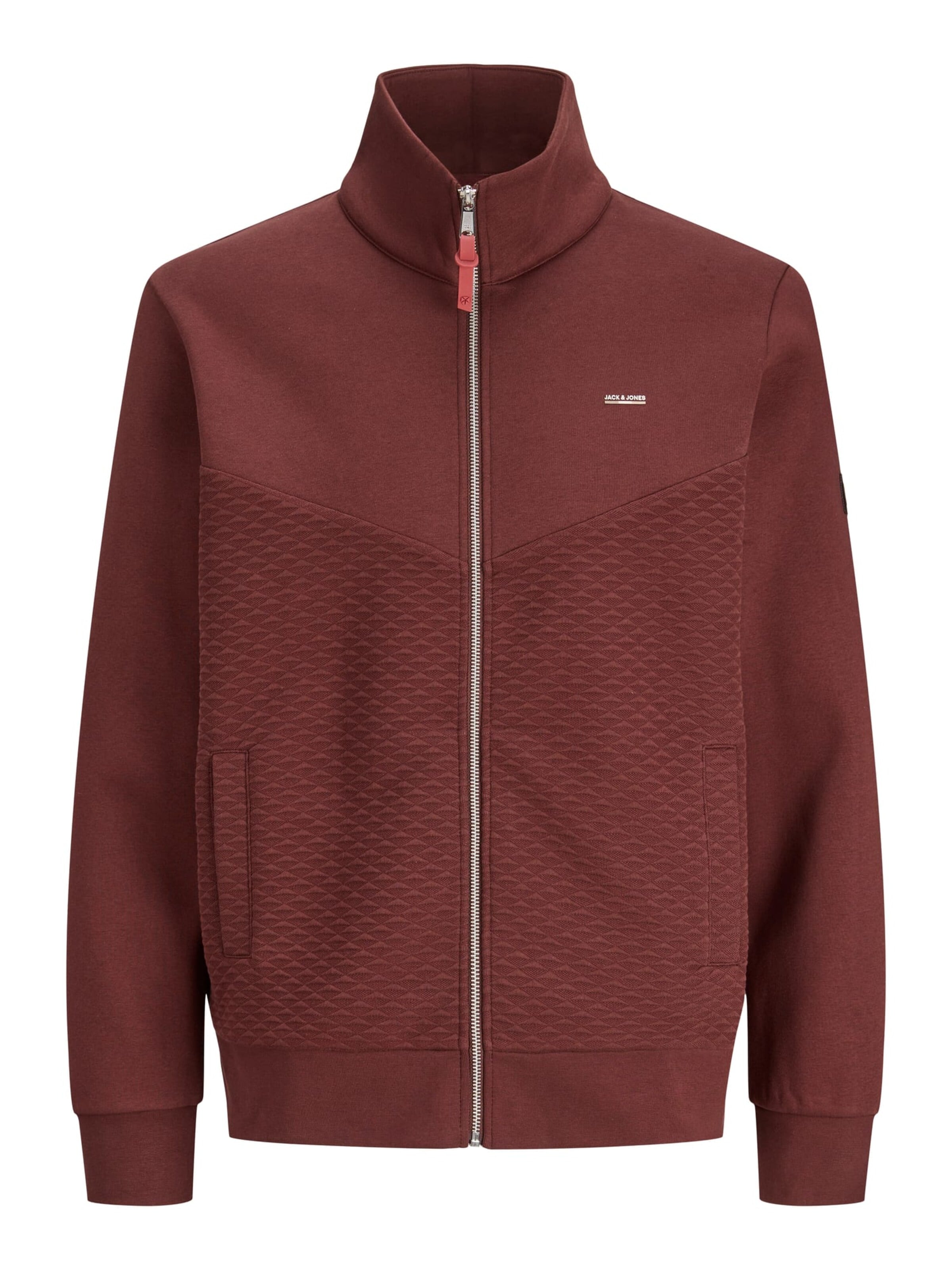 JACK & JONES Sweatvest 'Blufrankie' in Rood: voorkant