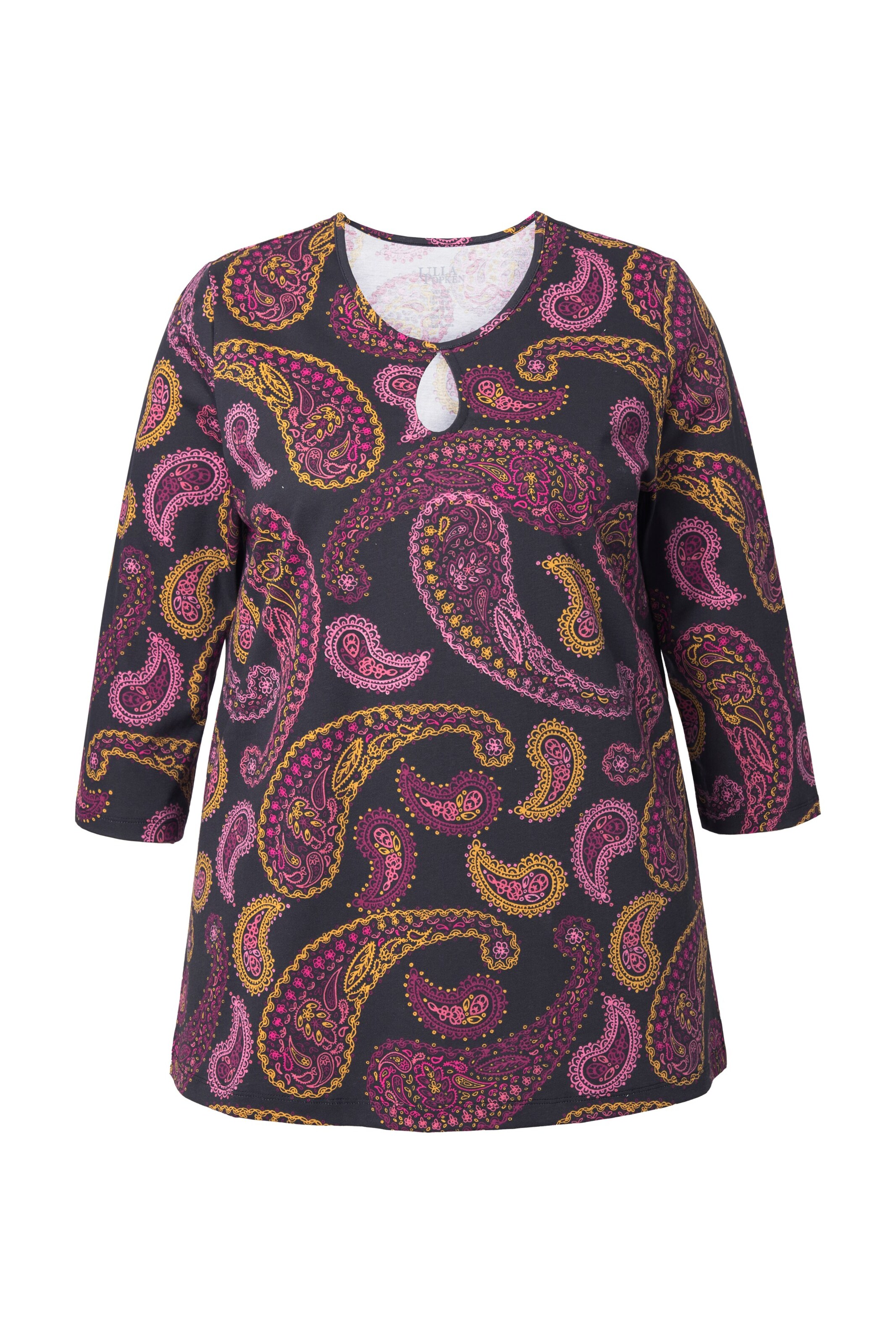 Ulla Popken Shirt in Zwart: voorkant