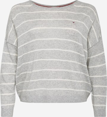 Pull-over Tommy Hilfiger Curve en gris : devant