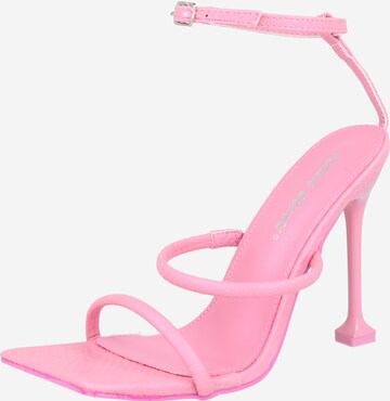 Public Desire - Sandalias con hebilla en rosa: frente