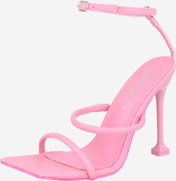 Public Desire Strap Sandals in Pink: front