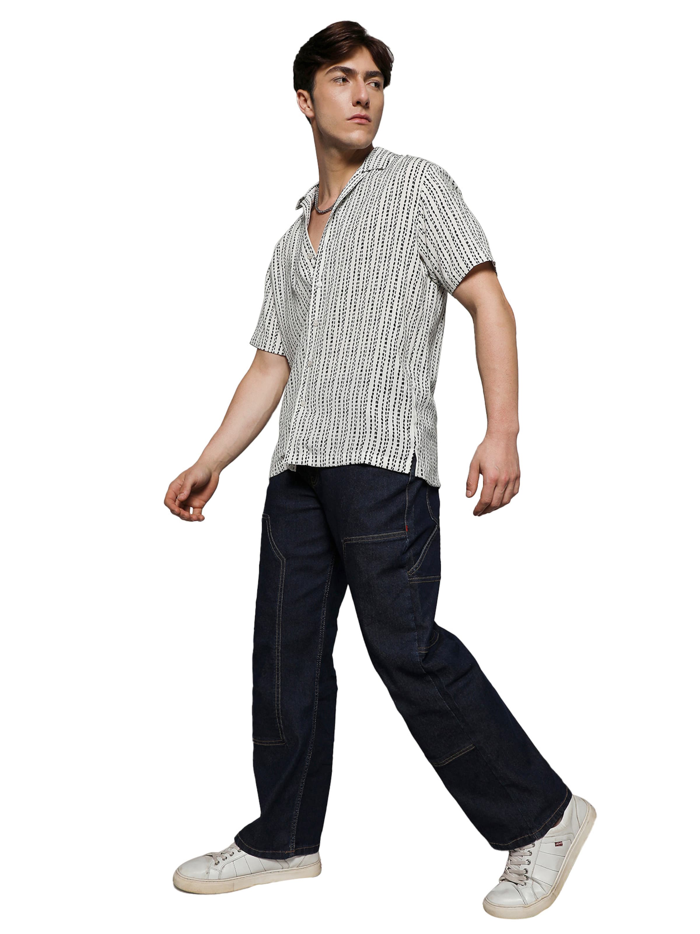 Comfort fit Camicia 'Malachi' di Campus Sutra in bianco