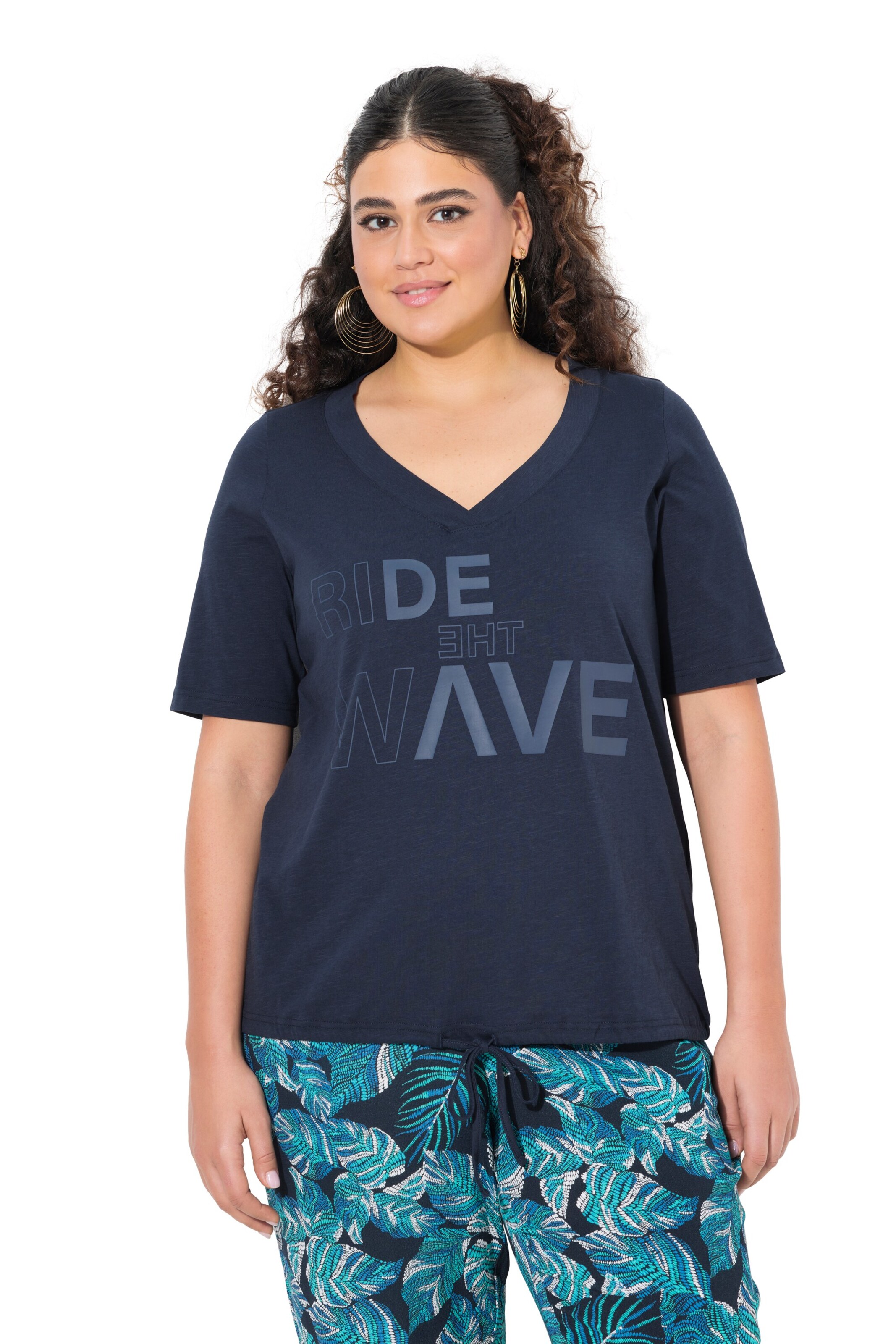 Ulla Popken Shirt in Blau: Vorderseite