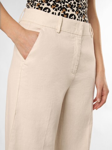 Cambio Wide leg Trousers with creases 'California' in Beige