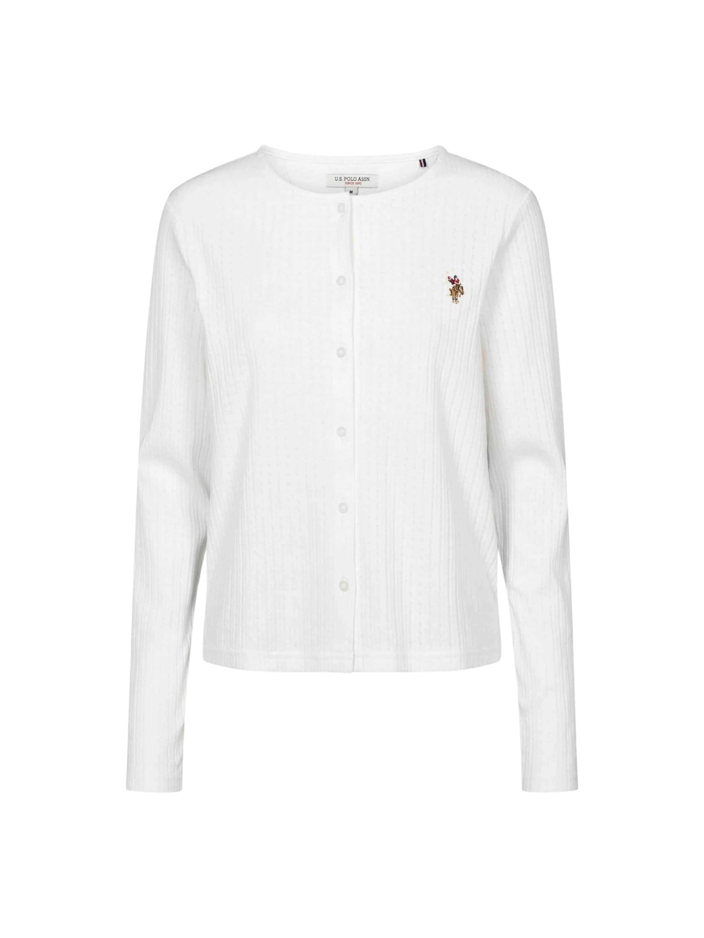Cardigan 'Maise ' U.S. POLO ASSN. en blanc : devant