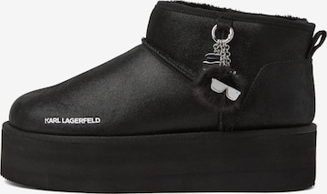Botine 'Ikon' de la Karl Lagerfeld pe negru: față