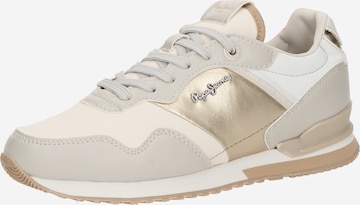 Baskets basses 'London Shine' Pepe Jeans en beige : devant