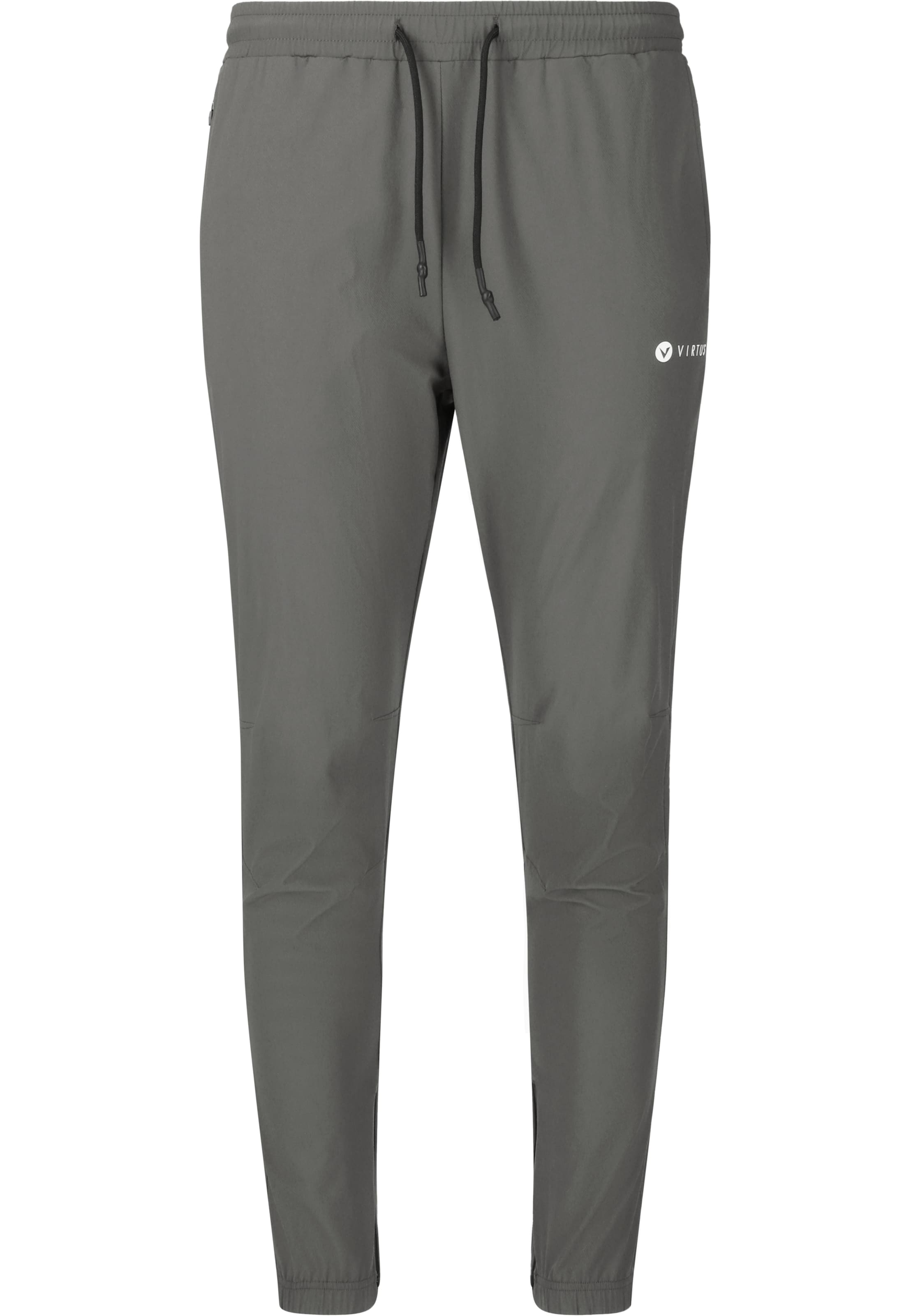 Virtus Tapered Sportbroek 'Jayson' in Grijs: voorkant