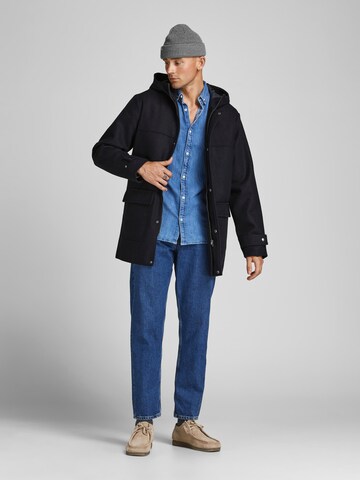 Manteau mi-saison 'Felix' JACK & JONES en bleu