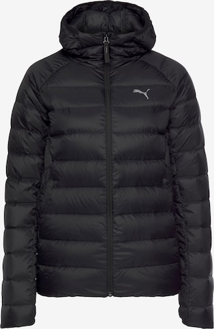 PUMA Athletic Jacket in Black: front