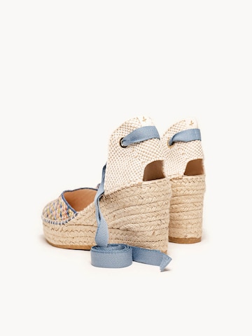 Alhamas Sandaal 'Alpargata Cuña 8 cm' in Blauw