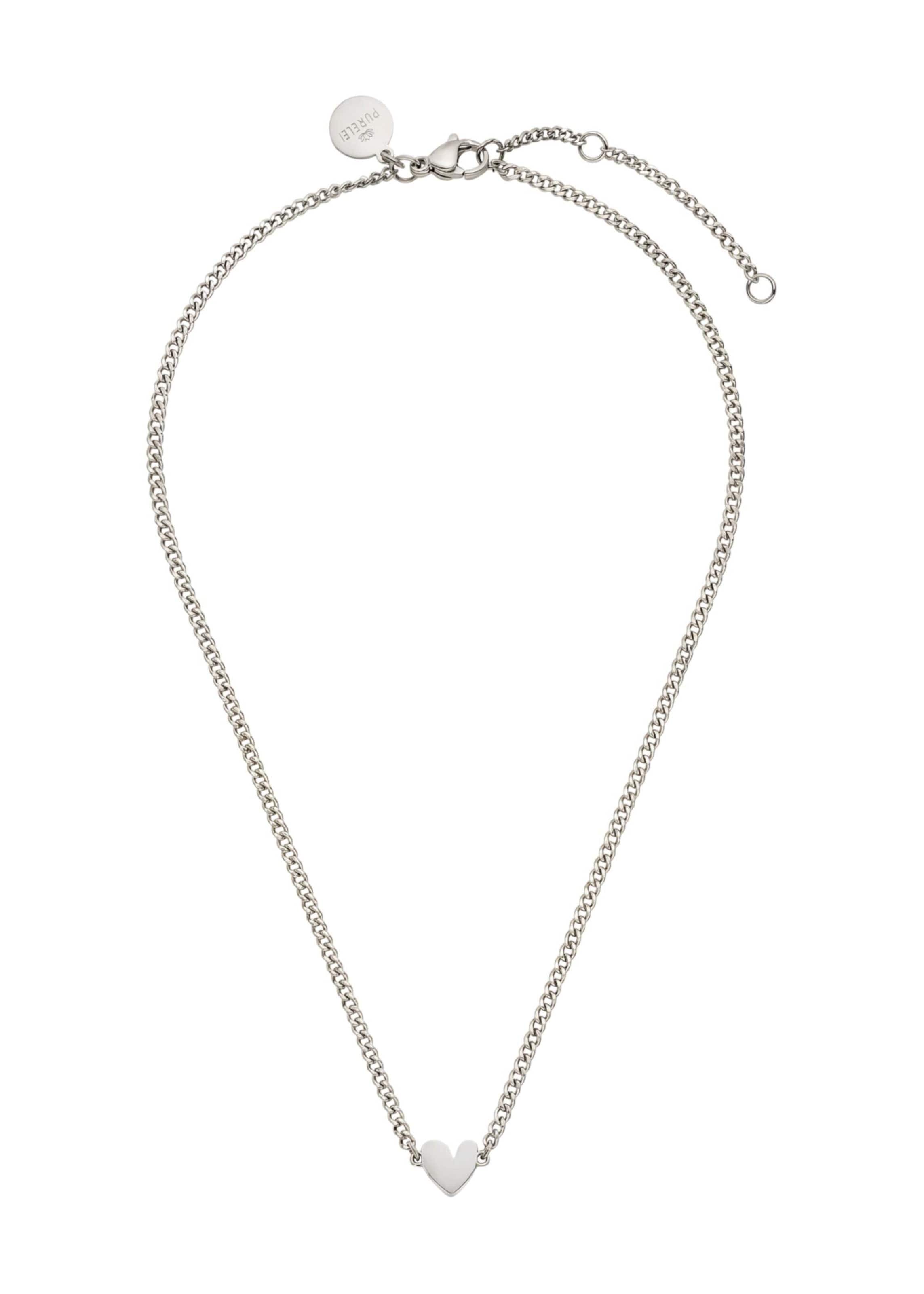 PURELEI Kette 'Tiny Heart' in Silber: Vorderseite