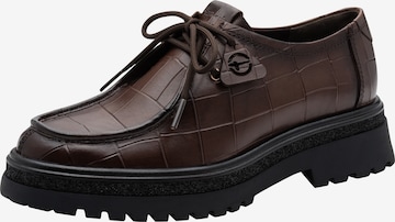Chaussure à lacets Tamaris en marron : devant